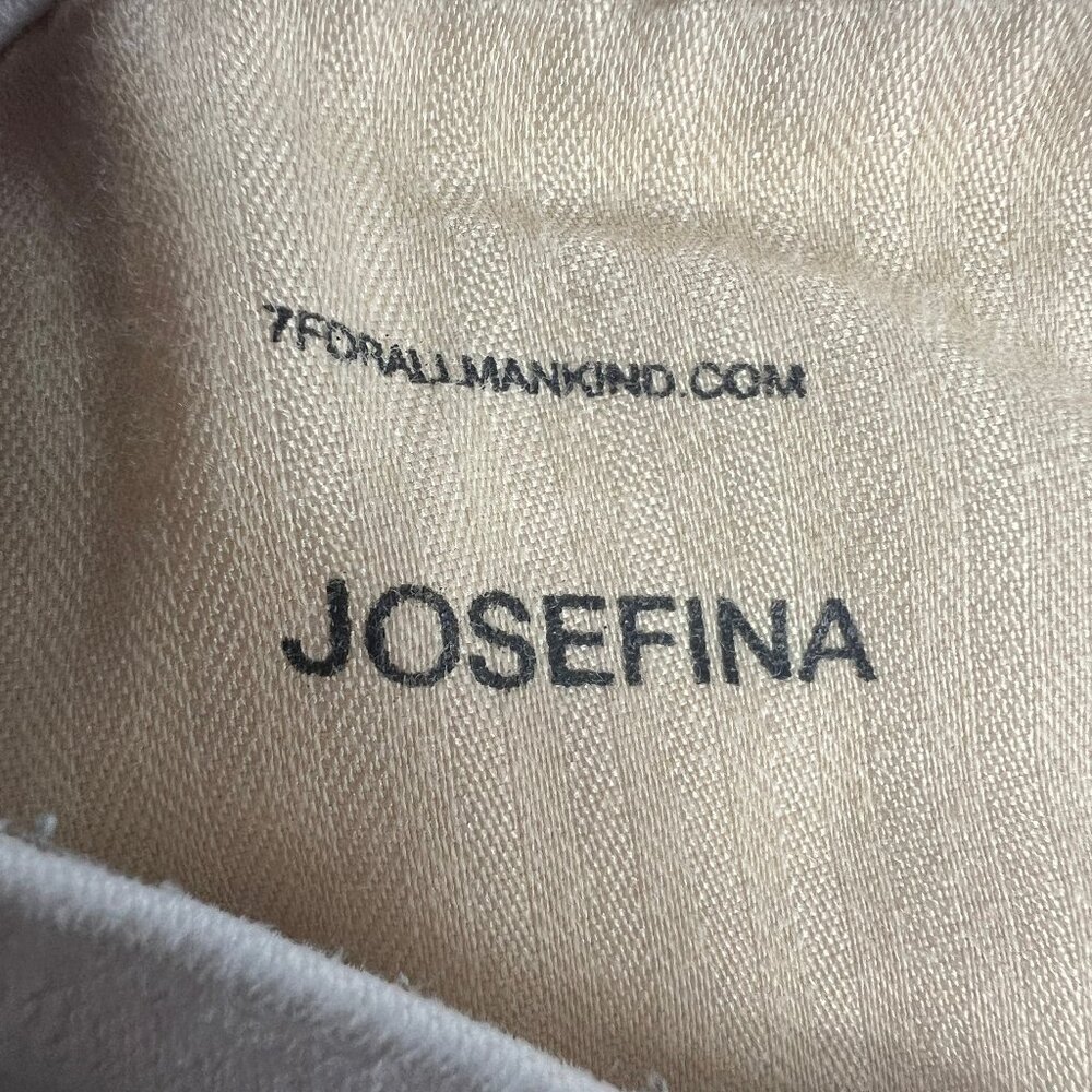 7 For All Mankind Jeans Women 34x28* Josefina Boyfriend Ankle White Denim Tag 30 - Picture 7 of 16